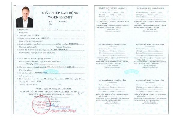 Cấp Mới Giấy Phép Lao Động Cho Người Nước Ngoài