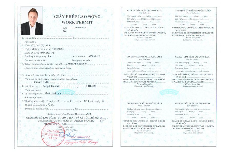 Cấp Mới Giấy Phép Lao Động Cho Người Nước Ngoài