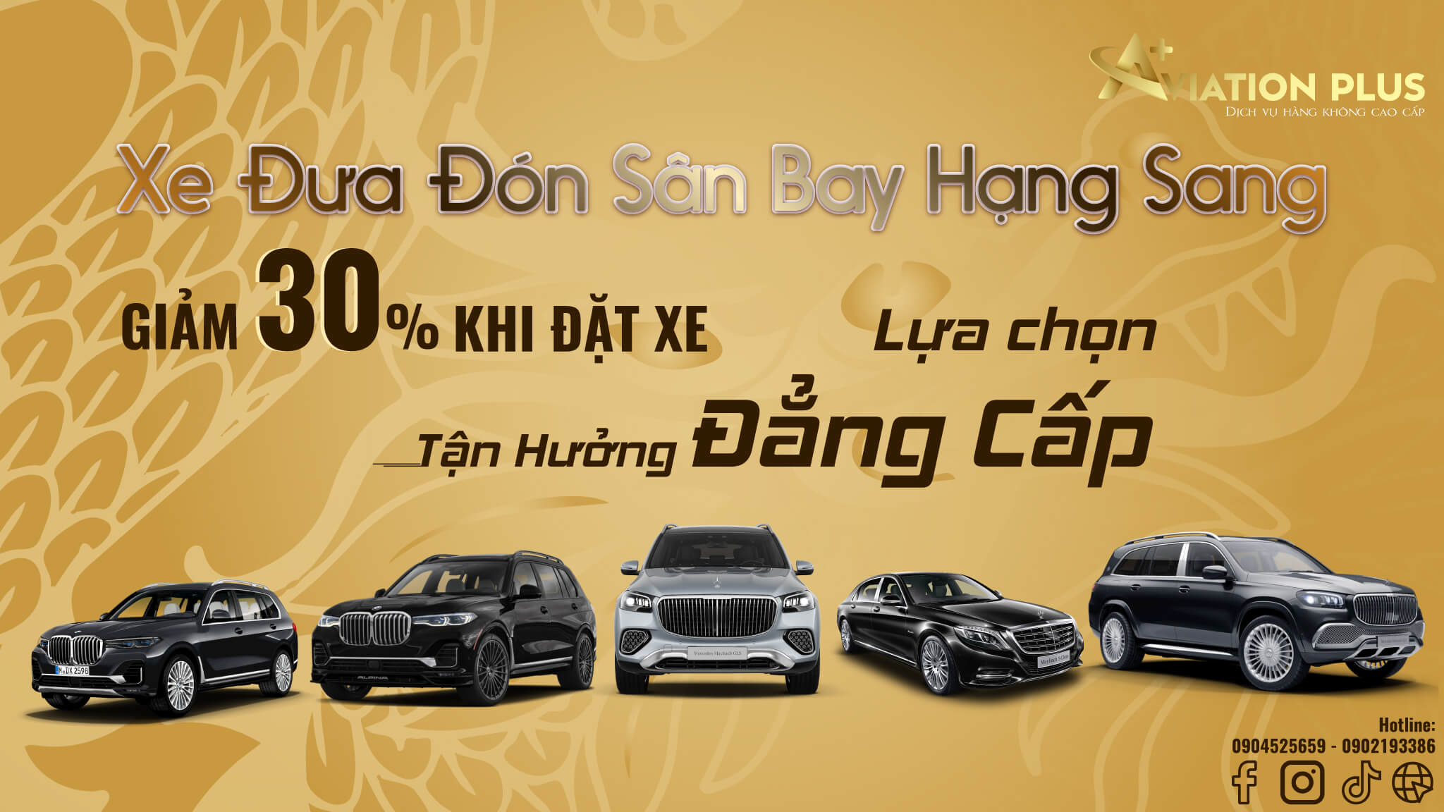 Dịch vụ hàng không xe đưa đón sân bay hạng sang