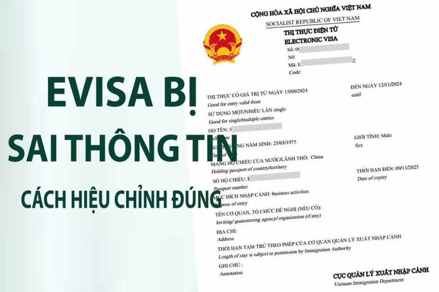 E-Visa Bị Sai Thông Tin