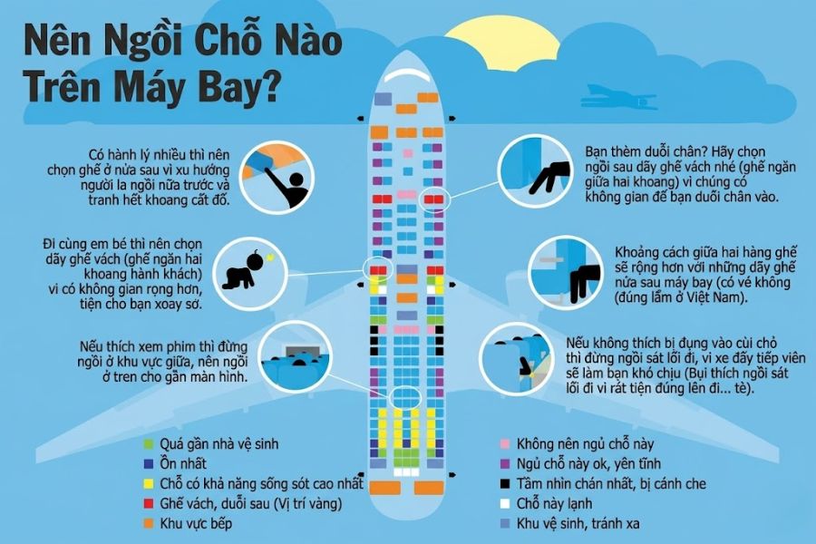 Ghế tốt nhất trên máy bay