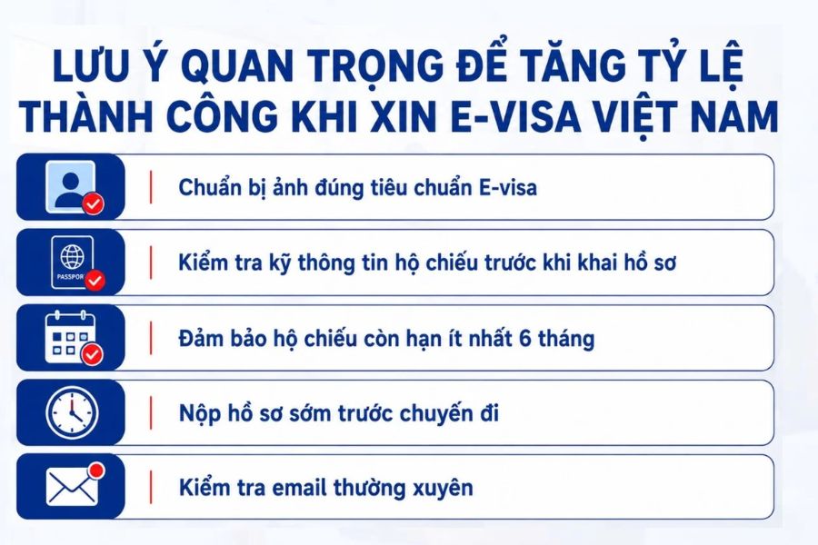 Lỗi nào bắt buộc phải xin lại e-visa