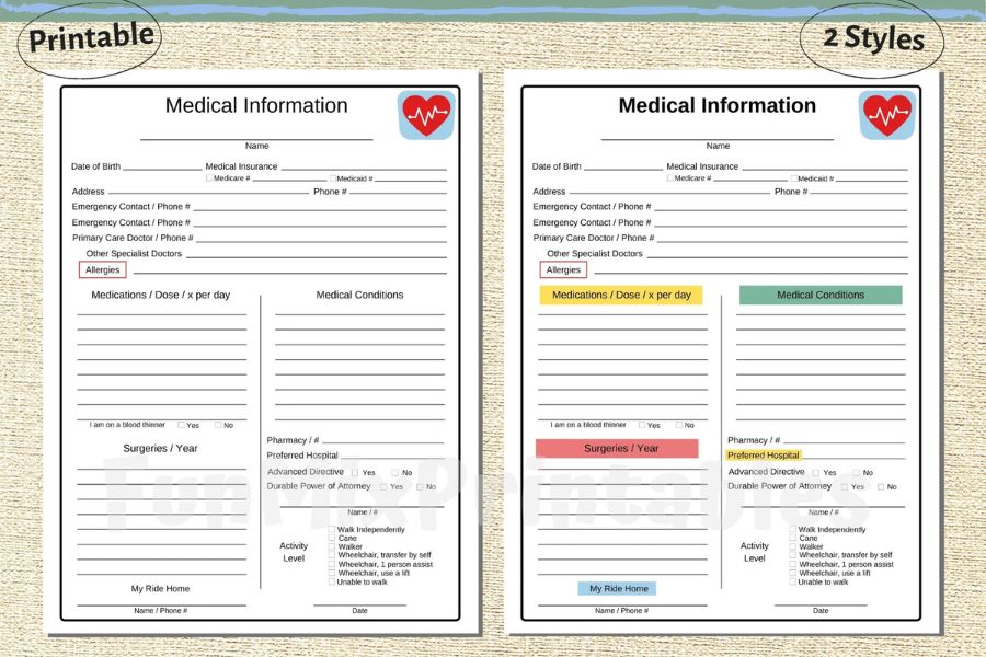 Medical Information Form